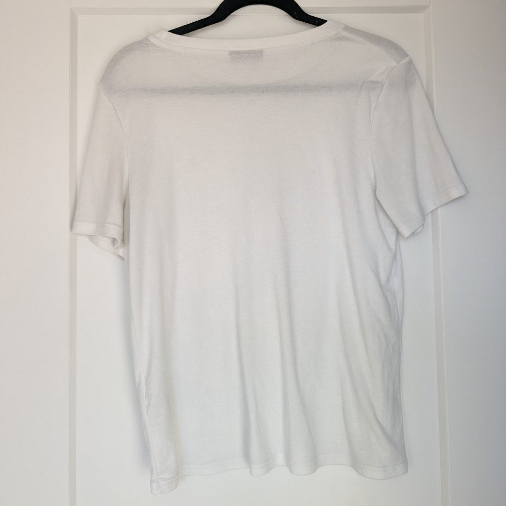 topshop ribbed black tshirt size 10